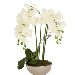 FIORI ARTIFICIAL FLOWERS WHITE ORCHID PLANT