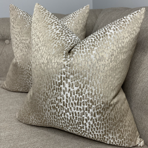 Luxury Feather Cushion Antelope – Champagne Gold 18"